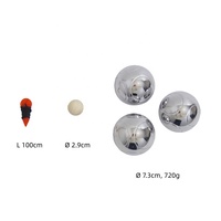 Ensemble de pétanque ZQURE, boules en métal classiques, 3 boules avec sac de transport personnalisé pour toutes les saisons, sports et jeux de plein air