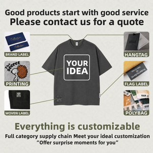 Camiseta de Lujo de Algodón Grueso de 500 g de Primera Calidad, Lisa, con Logotipo Personalizado, Cuello Redondo, Camiseta Blanca Extra Grande para Hombre - Product Image 3