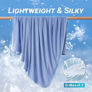 Couverture Rafraichissante Effet Froid Ultra <strong>Douce</strong> Tissu Respirant, Couverture D'et&eacute; Pour Lit Canap&eacute;, Sieste Adultes Et Enfants - Product Image 2