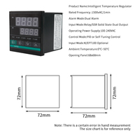 Controlador de Temperatura Digital PID CH102 100-240VAC con Pantalla LED Dual, Entrada K/E/PT100, Relé de Estado Sólido, Salida Dual Industrial