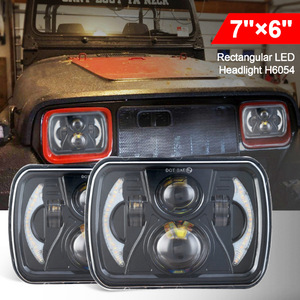 Faro LED Rectangular de 7 Pulgadas, 12V, 6000K, 12000Lm, para Camioneta, Modificación Universal - Product Image 2