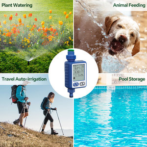 Kunststoff-Innen-/Außen pflanzen Wasser <span class=keywords><strong>timer</strong></span> Bewässerungs steuerungs system Regensensor Batterie für Gewächshaus-Rasen garten betrieben - Product Image 6