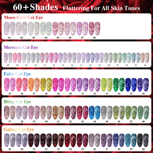 OEM ODM Personnalisé 60 Couleurs Vernis Gel UV Effet Œil de Chat Magnétique Néon Pailleté Longue Durée Brillant Kit Manucure Professionnel pour Salon - Product Image 6