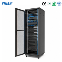 Armoire de rangement pour équipement informatique FINEN, sur pied, pour serveur, commutateur, IT, 22U, 27U, 32U, 42U, côtés amovibles, CE, ISO, RoHS