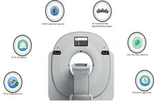 Escáner de Tomografía Computarizada Médico de Radiografía para Hospitales y Clínicas, Instalación Puerta a Puerta, Escáner de TC de 16/32/64/128 Cortes - Product Image 3