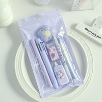 Lot de 7 kits de papeterie en gros : coupe-papier, ruban correcteur, stylo gel – Ensemble portable pour étudiants, bureau et école