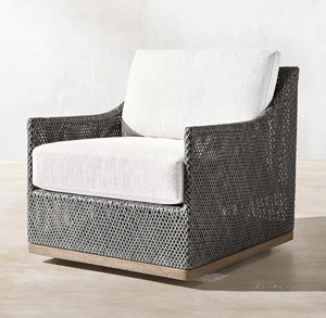 أريكة دوارة فاخرة من الراتان للحدائق الخارجية، أثاث عصري للفلل والفنادق، طقم أريكة من الراتان - Product Image 3