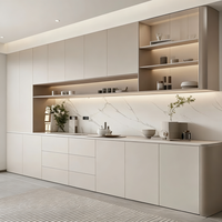Buffet moderne en bois massif sur mesure avec armoire à couverts multi-tiroirs, écologique et durable, rangement de plus de 1,5 m pour la salle à manger à domicile