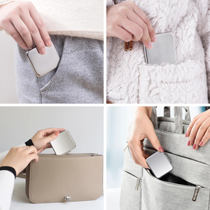 Custom Logo Stainless Steel Double-sided Pocket <b>Compact</b> Folding Mini Travel Portable Small Foldable Makeup <b>Mirror</b> for Cosmetic - Product Image 4