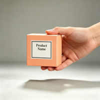 Ensemble de boîtes à savon en carton rigide orange écologiques personnalisables avec gaufrage et laminage mat pour emballage cadeau