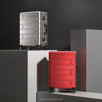 Valise trolley en néoprène à coque rigide en aluminium, fabrication OEM/ODM, avec serrure à combinaison TSA et roues pivotantes silencieuses à 360°, classique et tendance