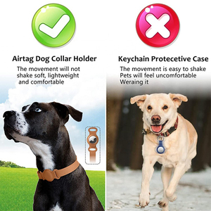 Collar <span class=keywords><strong>de</strong></span> cuero ajustable para perros, accesorios para mascotas, rastreador GPS, <span class=keywords><strong>Airtag</strong></span> - Product Image 6