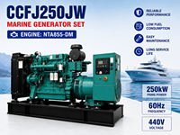 Groupe électrogène marin SCDC Marathon CCFJ250JW 250 kW, moteur CUM CUMS NTA855-DM 1800 tr/min, groupe électrogène diesel pour pompe et unité de réfrigération
