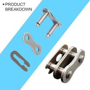 Lot de 8 # Maillons de chaîne de rechange en acier allié 520 de haute qualité, maillons de raccordement robustes pour chaînes à rouleaux, pour motos 50-300cc - Product Image 5