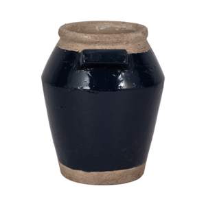 Vaso in terracotta bicolore con manici, decorazione rustica per soggiorno e camera da letto, vaso in ceramica per esposizione e decorazione. - Product Image 4