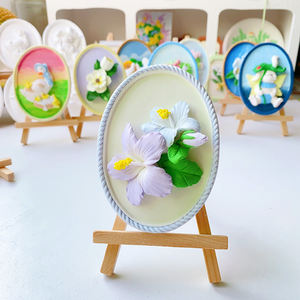 Pintura de yeso artesanal en 3D, relieve tridimensional, artesanía para niños, Kit de pintura en relieve de embrión blanco de yeso DIY - Product Image 6