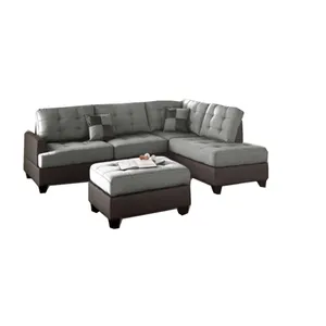 Sofa penampang pabrikan Tiongkok desain kontemporer furnitur ruang duduk ruang tamu 5 warna tersedia