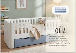 Precios Magníficos: Cunas OLIA Montessori, Líneas Modernas y Solución Inteligente, Cunas Multifuncionales para Bebés - Product Image 2