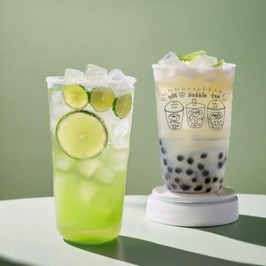 12/14/16/20oz logotipo impreso personalizado desechable claro PLA en forma de U jugo té de burbujas café helado vasos de plástico con tapas de cúpula - Product Image 5