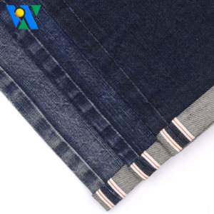 Kain Denim Selvedge 13.5oz 100% Katun Kain Denim Selvedge Mentah Kain Denim Slub Crosshatch untuk Celana Jaket - Product Image 3