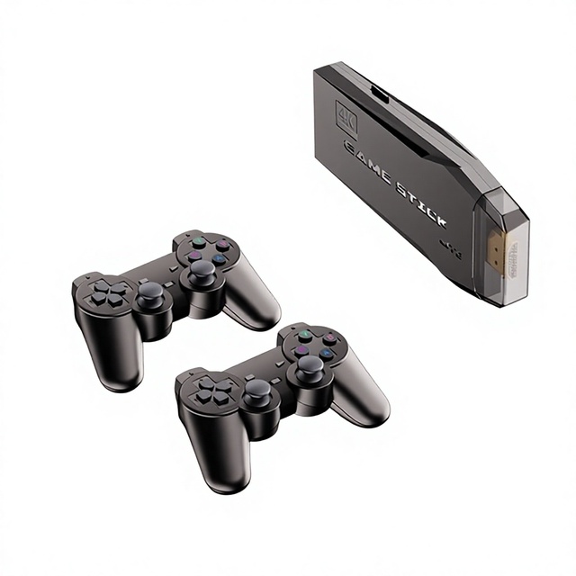 M8 Home Game Console 4K Output 20000 Games Built-in 3D Games Dual Player Wireless Controller FC Retro Family Game No Lag/No