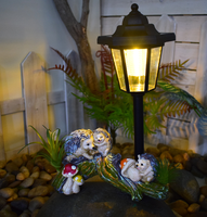 Wasserdichte Solar-Harz-Igel-Rasenleuchte Pilz-Gras-Deko Tierfigur LED-Landschaftslampe für den Außenbereich Garten