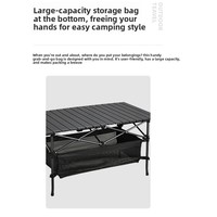 Mesa Plegable de Aleación de Aluminio para Acampar al Aire Libre, Diseño de Rollo de Huevo, Alta Calidad, Multifuncional, Portátil, para Barbacoa, Muebles de Exterior
