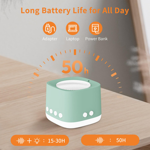 White Noise Machine,Amber Warm Night <b>Light</b>,16 Soothing Audio Tracks,30H Battery,<b>Timer</b> Memory <b>for</b> Infant Sleep Adult Relax Sound - Product Image 2