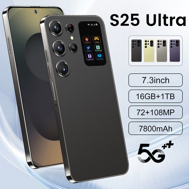 2026 Brand New Version S25 Ultra 7.3 Inch 108MP HD 4G LTE Dual Sim Unlocked French Spanish Face