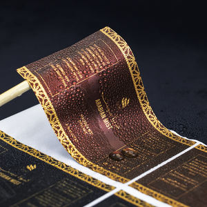 Étiquettes de produits personnalisées, adhésives, imperméables, en vinyle doré, fabricants d'étiquettes, impression, bouteilles, cosmétiques, logo, autocollants - Product Image 1