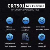 Escáner de Diagnóstico TPMS LAUNCH CRT501 PK CRT5011, Activador y Programador de Sensores de Presión de Neumáticos de 315/433MHz, Escáner de Reinicio y Reaprendizaje TPMS
