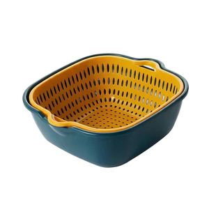 Ele-Gate 4.5L Container With <b>Strainer</b> For Washing Draining Vegetables Meat Fish Seeds BPA Free Recyclable - Product Image 1