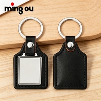 Porte-clés vierge en cuir pour sublimation, accessoires pour porte-clés photo, porte-clés