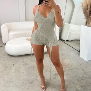 Women's Sexy Shaping Hollow <b>Sequins</b> Camisole Asymmetric <b>Top</b> Shorts Hat 3 Piece Set Fashion - Product Image 2