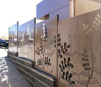 Panneau mural décoratif de jardin privé, panneau métallique, clôture, treillis, modèles en aluminium, clôture découpée au Laser