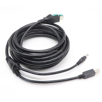 Kabel Daya listrik POS catu daya USB 8P Male ke USB TYPE-B Male Adapter DC 5,5x2.1 12V 4.7 m hitam