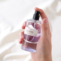 Flacon de parfum en verre transparent de type serti, de haute qualité, avec un design unique et un logo personnalisé, fond épais, 30 ml, 50 ml