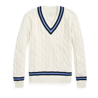 IMC037 Pull sport en maille à col en V pour homme, style preppy, jeune et tendance, avec logo personnalisé, collection automne-hiver