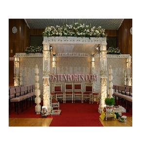 Mandap de Fibra Blanco para Bodas Radha Krishan, Último Modelo de Mandap de Fibra para Bodas 2026, Venta en Australia, Decoración para Eventos - Product Image 1