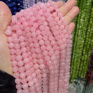 Vente directe d'usine Yiwu <span class=keywords><strong>Saian</strong></span> : Perles rondes en quartz rose naturel de 6 mm et 8 mm, pierres semi-finies en cristal de lotus - Product Image 3