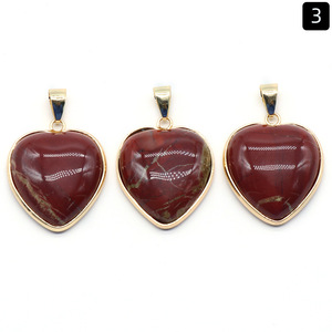 Kalung liontin batu alam Aventurine hijau kuarsa mawar kristal bentuk hati Baru grosir liontin perhiasan batu permata - Product Image 6
