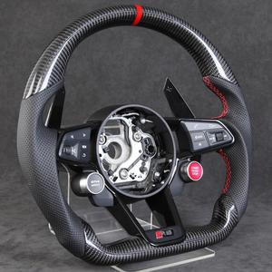 Volante de Fibra de Carbono Real Fabricado en Fábrica para <span class=keywords><strong>Audi</strong></span> R8 A4 5 <span class=keywords><strong>6</strong></span> 7 8/S3 4 5/RS3 4 5 <span class=keywords><strong>6</strong></span>/TT/TTS, Actualización de Volante Antiguo a Nuevo - Product Image 6