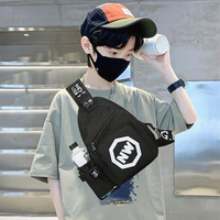 Sac de Poitrine Tendance pour Enfants et Bébés, Sac Bandoulière Respirant et Imperméable en Nylon Léger avec Poche pour Bouteille d'Eau