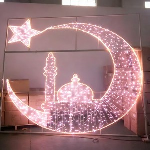 Decoración de Jardín para Exteriores, Bodas, Hoteles, Calles, Parques, Decoración 3D Grande con Iluminación LED, Motivo de <span class=keywords><strong>Luna</strong></span> - Product Image 6