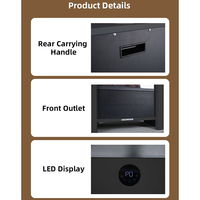 Mini cheminée électrique décorative à LED et à luminosité réglable en corten Insert autoportant pour la maison ou l'hôtel