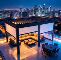 Pergola Bioclimatique en Aluminium Robuste et Personnalisable Sweet Home – Qualité Supérieure, Écologique, pour Jardin, Facile à Installer