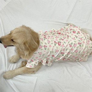 Bonito chaleco para perros medianos a grandes con estampado Golden Retriever Labrador Samoyedo para Primavera Verano temporada Invierno ropa de protección solar - Product Image 6