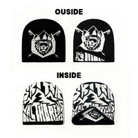 Fabricante de gorro reversible Sombrero de punto Jacquard Sombreros de invierno con estampado de letras Y2K Bonnet Streetwear Skull Cap