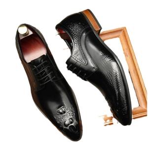 New High End Handcrafted Genuine Leather Men's <b>Dress</b> Shoes Suitable for Business Weddings Holiday Parties - Product Image 3
