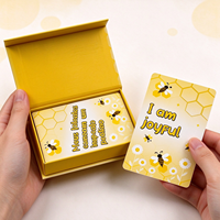 Cartes d'affirmation personnalisées en couleur, surface laminée mate, logo et motif personnalisés, cartes de citations pour le bien-être personnel